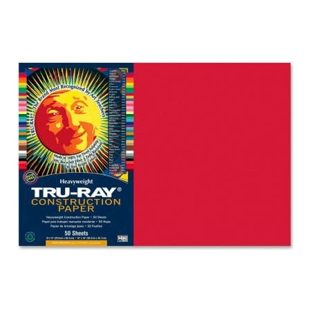 Pacon Corporation Pacon Tru-Ray Construction Paper 12" x 18" Holiday Red 102994